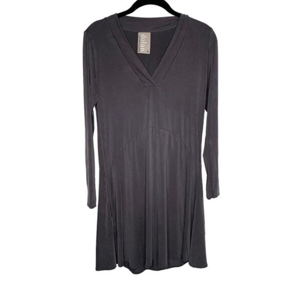 Anthropologie Dolan Left Coast Collection V Neck Dress Woman Size M Gray - Picture 3 of 9
